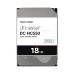 Western Digital WD Ultrastar Enterprise HDD 18TB 3.5' SATA 512MB 7200RPM 512E SE NP3 DC HC550 24x7 Server 2.5mil hrs MTBF 5yrs WUH721818ALE6L4 LD2-0F38459