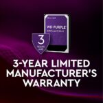 WD Purple WD84PURZ 8TB 5640 RPM 128MB Cache SATA 6.0Gb/s 3.5" Internal Hard Drive Bare Drive