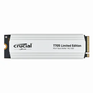 Crucial T705 2TB PCIe Gen5 NVMe M.2 SSD with White Heatsink - Up to 14,500 MB/s - Limited Edition - Internal Solid State Drive (PC) - +1mo Adobe CC - CT2000T705SSD5A